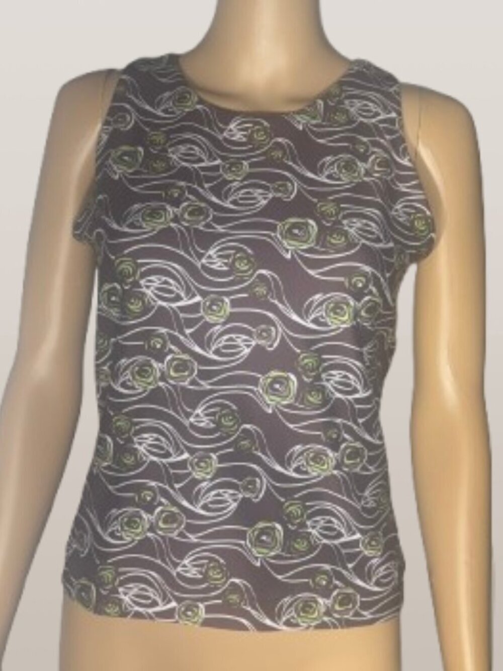 Moving Comfort DriLayer Brown Green Sleeveless Top Size Small
